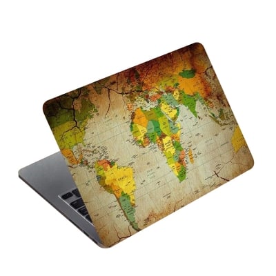 Picture of World Map Premium Poster Premium Laptop Sticker AR-5605 - Multicolor