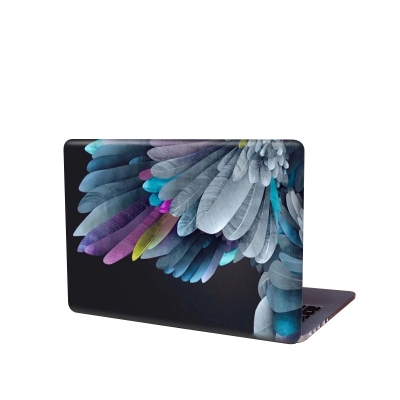 Picture of Beautiful Colorful Feather Design Removeable Laptop Sticker for Back Side Laptop skin for any kind of Laptop - Multicolor