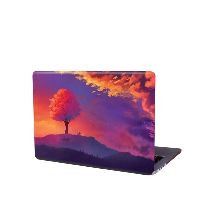 Picture of Mountain Tree Sunset Removeable Laptop Sticker for Back Side skin for any kind of Laptop  ART-5542 - Multicolor