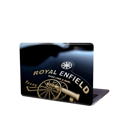 Picture of Royal Enfield Bike Removeable Laptop Sticker for Back Side skin for any kind of Laptop  ART-5546 - Multicolor