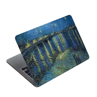 Picture of River Poster with Sodium Light Premium Laptop Sticker AR-5886 - Multicolor