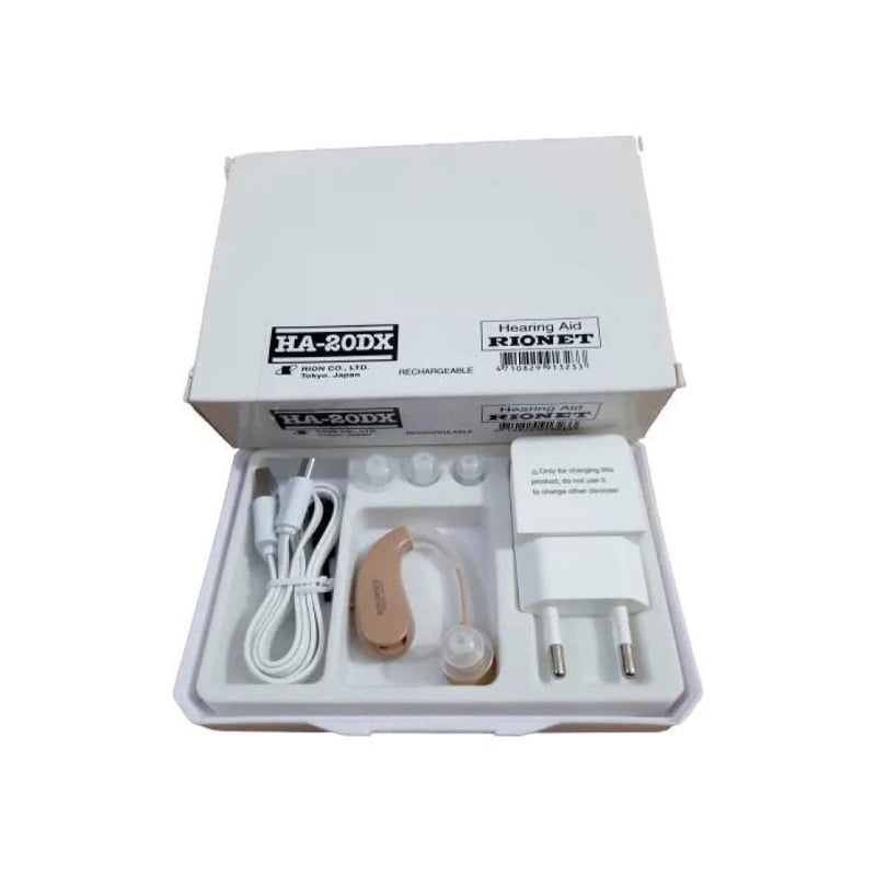 Picture of RIONET AR700 Rechargeable Hearing Aid | Digital BTE Hearing Machine | Adjustable Volume | Clear Sound Amplifier | Easy Charging 