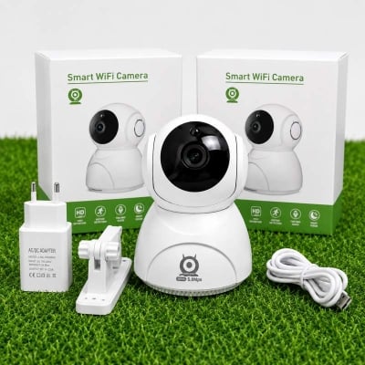 Picture of Q8X 5MP WiFi IP Camera 2K | 360° PTZ | Two-Way Audio | Night Vision | Motion Detection | V380 App White