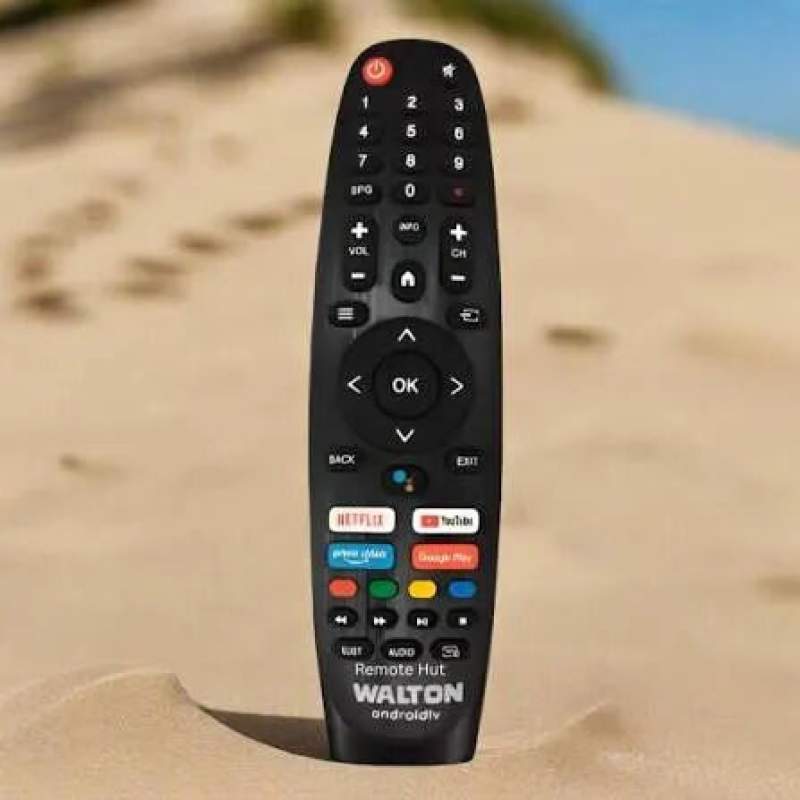Picture of Walton Smart LED TV Voice Remote Control | Bluetooth Voice Remote | Google Assistant Compatible Black