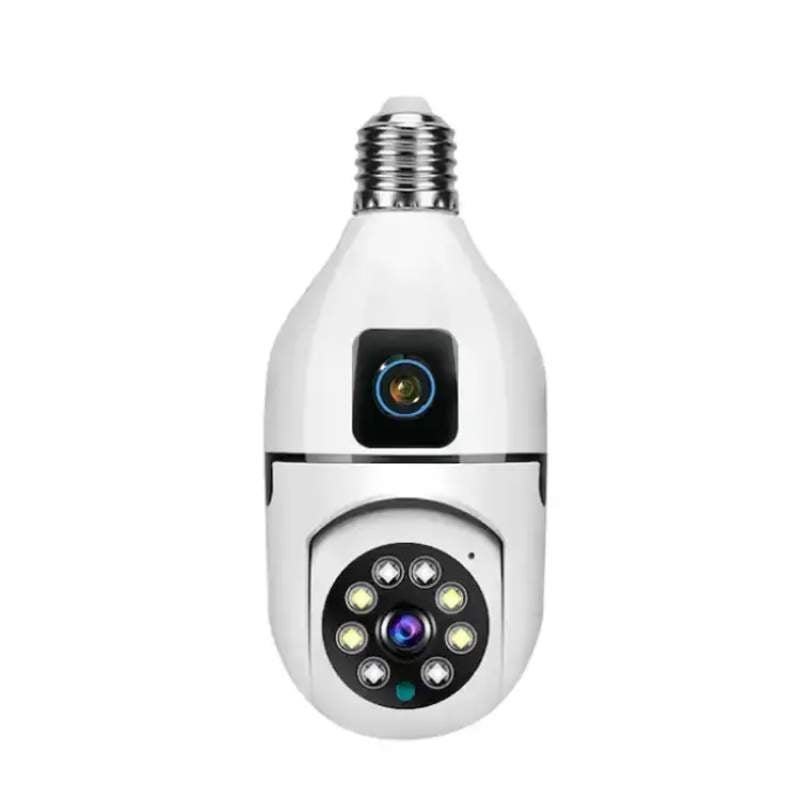 Picture of Q21 Dual Lens Bulb IP Camera | 6MP WiFi CCTV Camera | V380 Pro | Dual Lens 360° PTZ | AI Human Tracking | Two-Way Audio | Color Night Vision | E27 Bulb Camera White