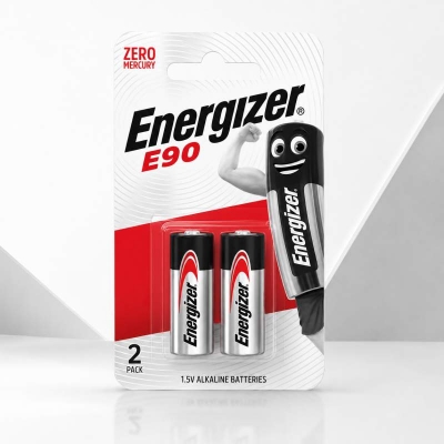 Picture of E90 N Alkaline Battery 2 Pack | 1.5V LR1 MN9100 GP910A Replacement | Long Lasting High Performance Battery | Camera Torch Toy Battery Multicolor