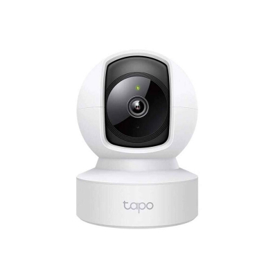 Picture of Pan/Tilt Home Security Wi-Fi Camera Tapo C212 High-Definition Video: Records every image in crystal-clear view Pan and Tilt: 360º horizontal and 114º vertical range Advanced Night Vision: Provides a visual distance of up to 30 ft Motion Detection White
