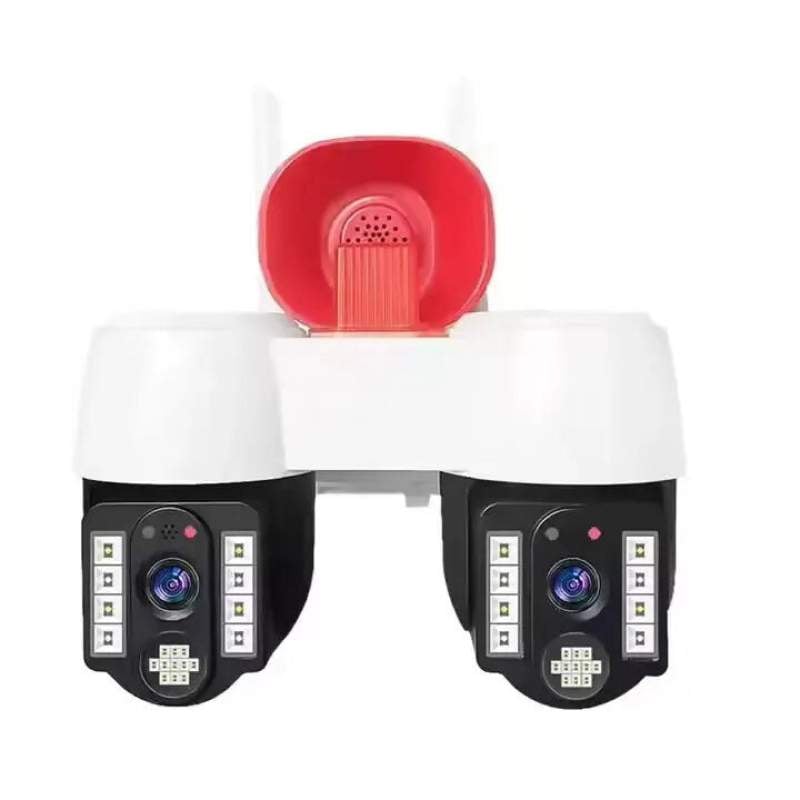 Picture of Dual Lens Speaker WiFi IP Camera 3MP+3MP Outdoor PTZ Security Camera | Human Detection | Two-Way Audio | Color Night Vision white & black