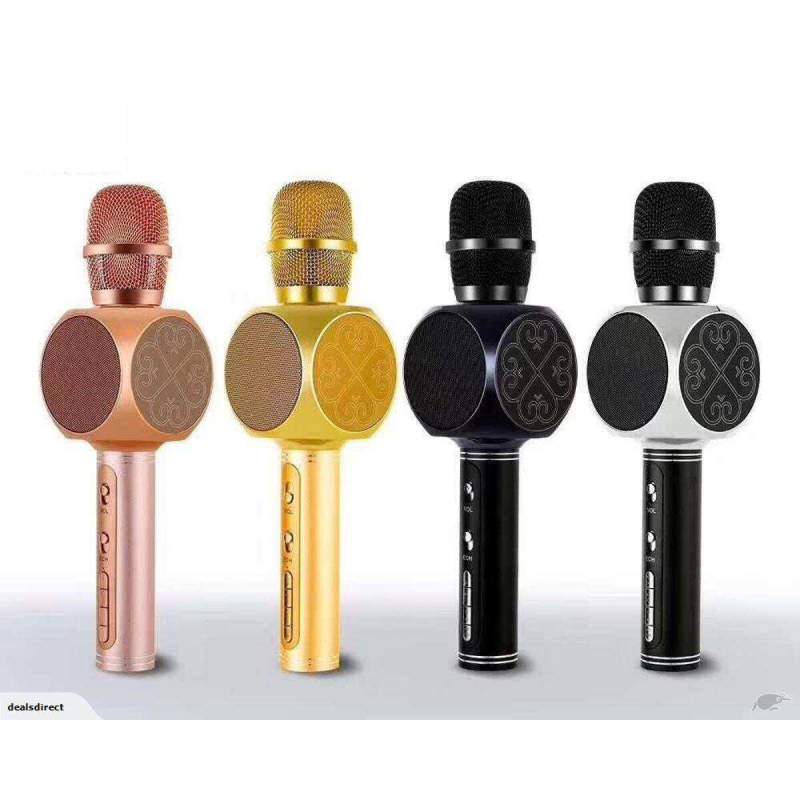 Picture of SU.YOSD YS-69 Bluetooth Karaoke Microphone | Wireless Speaker Mic | Portable Karaoke Machine with RGB Lights, SD Card & AUX Support Multicolor