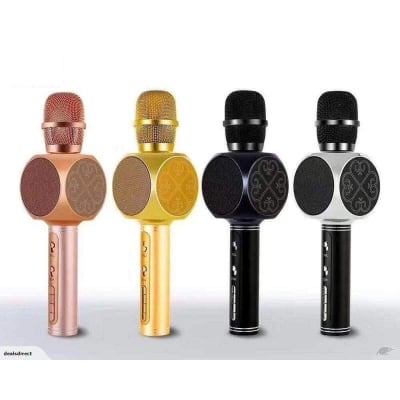 Picture of SU.YOSD YS-69 Bluetooth Karaoke Microphone | Wireless Speaker Mic | Portable Karaoke Machine with RGB Lights, SD Card & AUX Support Multicolor