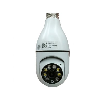 Picture of E27 Bulb 2MP WiFi Smart IP Camera | 360° Panoramic View | Two-Way Audio | Motion Detection | Night Vision | E27 Bulb Socket | 128GB Support White