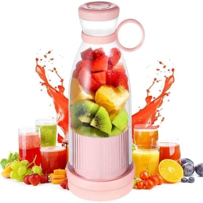 Picture of Electric Portable Mini Juicer Bottle | USB Rechargeable Personal Blender | 350ML Smoothie Maker | 6 Blade Fruit Juicer Cup | Wireless Portable Blender Multicolor