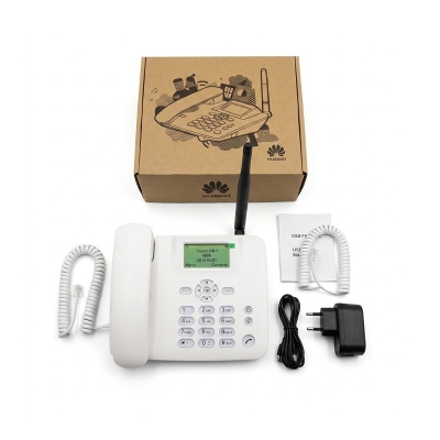 Picture of Huawei F316 GSM Desk Phone | Single SIM Wireless Land Phone | 2000mAh Battery | LCD Display | Caller ID | SMS Support | Call Forwarding | Home & Office Phone White