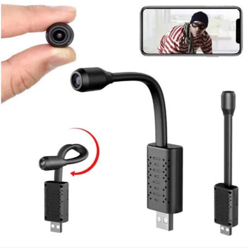 Picture of USB Mini WiFi IP Camera 1080P Full HD | V380 App | Motion Detection | 160° Wide Angle | Remote View | Hidden Security Camera Black