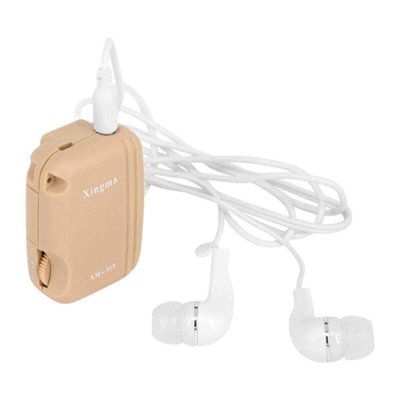 Picture of XINGMA XM-919T Pocket Hearing Aid | Behind-the-Ear Sound Amplifier | Adjustable Volume | Lightweight Hearing Ear Machine for Seniors & Adults White