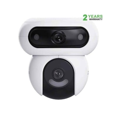 Picture of EZVIZ H90 Dual (2.8mm+6mm) (4MP+4MP) Dual Lens Pan & Tilt Wi-Fi Camera | AI Human & Vehicle Detection | Color Night Vision | Active Defense White