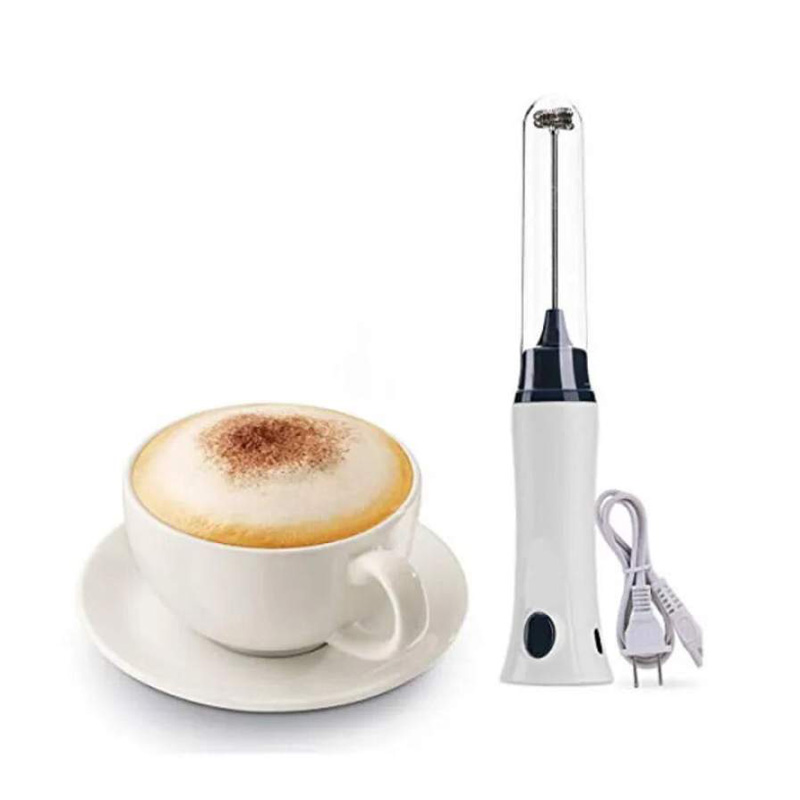 Picture of Hand Liquid Mixer And Coffee Maker Juice Maker Rechargeable-White - Coffee Mixer White