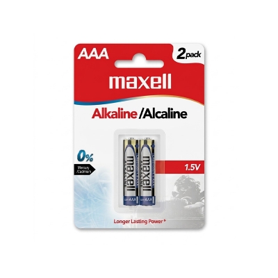 Picture of Maxell LR03 AAA 1.5V Alkaline Battery | Long Lasting | High Performance | Leak Resistant | 2 Pcs Pack Multicolor