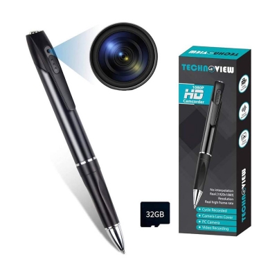Picture of 1080P FULL HD Hidden Pen Camera | Portable Spy Video Recording Pen | Mini Security Camera | Photo Capture | Loop Recording | TF Card Support Black