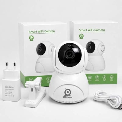 Picture of Q8X 5MP WiFi IP Camera 2K | 360° PTZ | Two-Way Audio | Night Vision | Motion Detection | V380 App White
