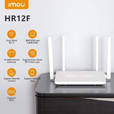 Picture of IMOU HR12F AC1200 Dual Band Wi-Fi Router | 1200Mbps | Dual Band 2.4GHz & 5GHz | IPTV Support | Imou Wi-Fi Auto Sync White