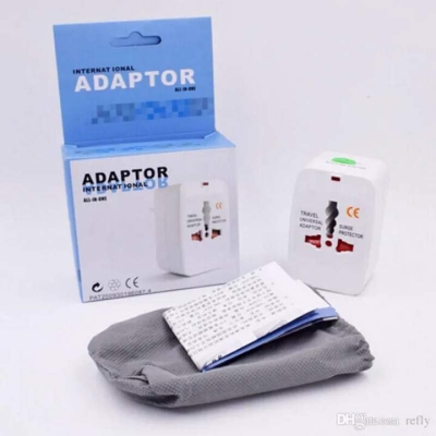 Picture of Universal Travel Adapter All in One | International Multi Plug | 150+ Countries | Surge Protection | Safety Shutter White