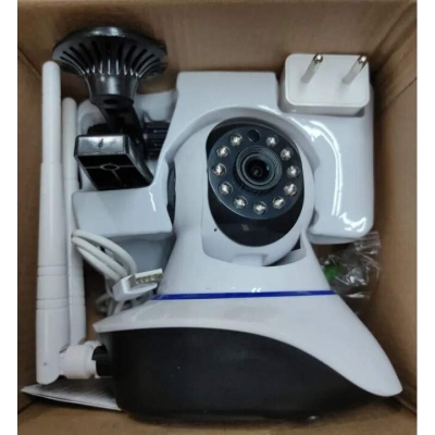 Picture of Q5 Three Antenna Robot WiFi IP Camera 2MP 1080P | 360° PTZ | Two-Way Audio | Night Vision | Motion Detection | V380 AppQ5 Three Antenna Robot WiFi IP Camera 2MP 1080P | 360° PTZ | Two-Way Audio | Night Vision | Motion Detection | V380 App White