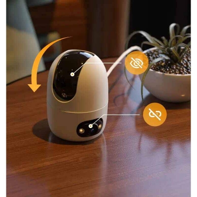 Picture of IMOU Ranger 2 Dual (3+3MP) Wi-Fi 6 Dual Lens Smart Security Camera | Dual Band | AI Human & Pet Detection | Video Calling | Full Color Night Vision White