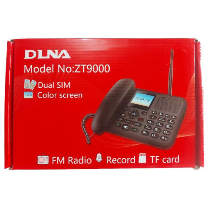 Picture of DLNA ZT9000 2sim Telephone with Colorful LCD for Office Home Black