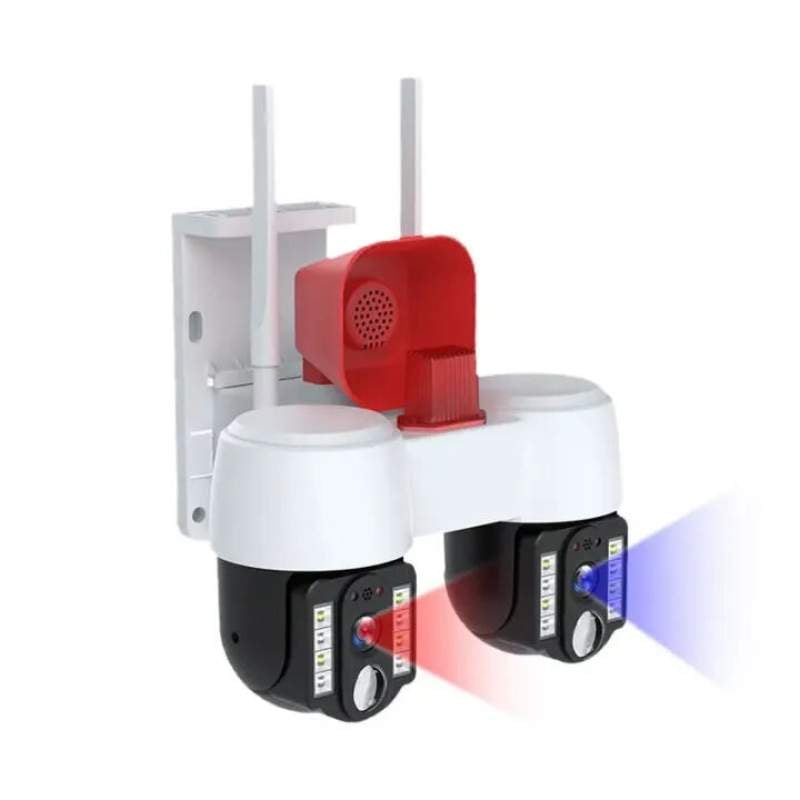 Picture of Dual Lens Speaker WiFi IP Camera 3MP+3MP Outdoor PTZ Security Camera | Human Detection | Two-Way Audio | Color Night Vision white & black