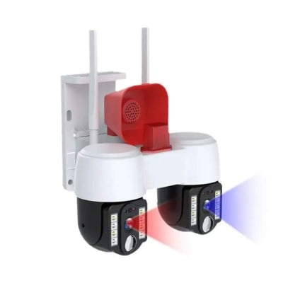 Picture of Dual Lens Speaker WiFi IP Camera 3MP+3MP Outdoor PTZ Security Camera | Human Detection | Two-Way Audio | Color Night Vision white & black