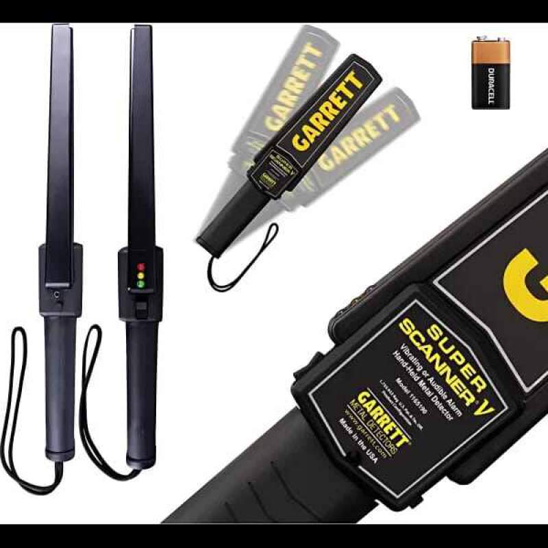 Picture of Super Scanner Hand Held Metal Detector | High Sensitivity Security Metal Detector Wand | Sound & LED Alarm | Portable Metal Scanner White