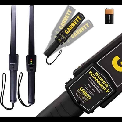 Picture of Super Scanner Hand Held Metal Detector | High Sensitivity Security Metal Detector Wand | Sound & LED Alarm | Portable Metal Scanner White
