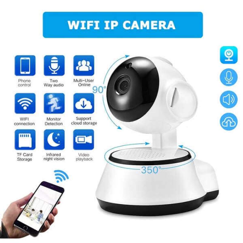 Picture of V380 Smart Mini Doll WiFi IP Camera 2MP 1080P HD | 355° PTZ | Two-Way Audio | Night Vision | Motion Detection | Micro SD Support White