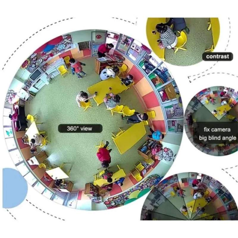 Picture of 3MP Panoramic WiFi IP Camera 360° Fisheye CCTV | Two-Way Audio | Night Vision | Motion Alarm | V380 App | White
