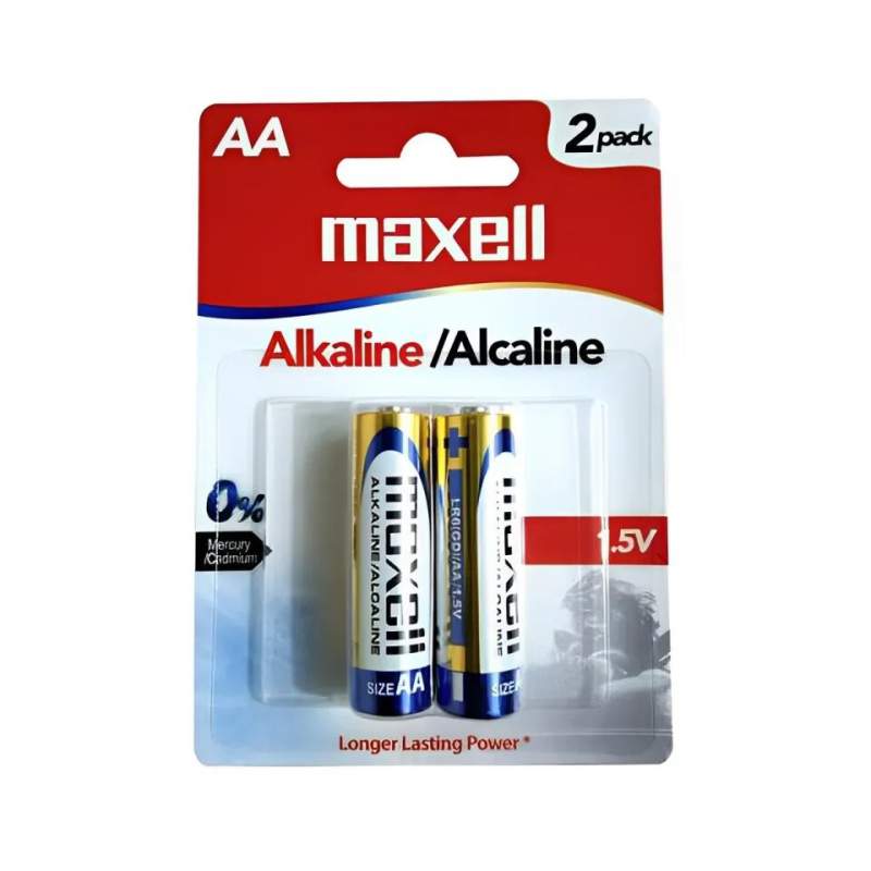 Picture of Maxell LR03 AAA 1.5V Alkaline Battery | Long Lasting | High Performance | Leak Resistant | 2 Pcs Pack Multicolor