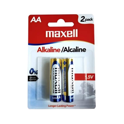 Picture of Maxell LR03 AAA 1.5V Alkaline Battery | Long Lasting | High Performance | Leak Resistant | 2 Pcs Pack Multicolor