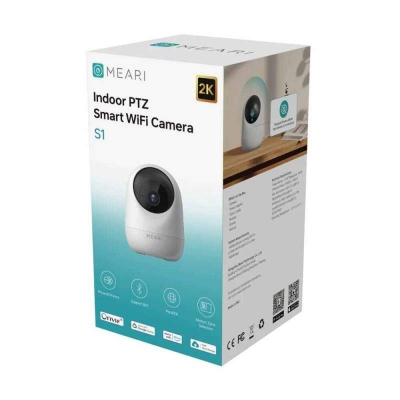 Picture of Meari S1 Plus 3MP Indoor Pan Tilt WiFi Camera | AI Human & Pet Detection | 350° Pan | Dual Band WiFi | 10 Years FREE Cloud Storage | Two-Way Audio White
