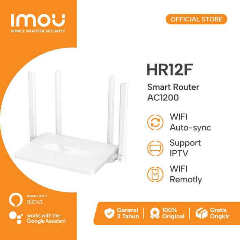 Picture of IMOU HR12F AC1200 Dual Band Wi-Fi Router | 1200Mbps | Dual Band 2.4GHz & 5GHz | IPTV Support | Imou Wi-Fi Auto Sync White