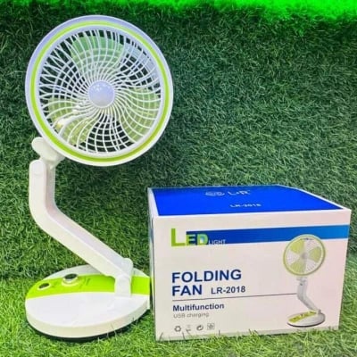 Picture of New Rechargeable LR Folding Table Fan with Led Light Multicolor