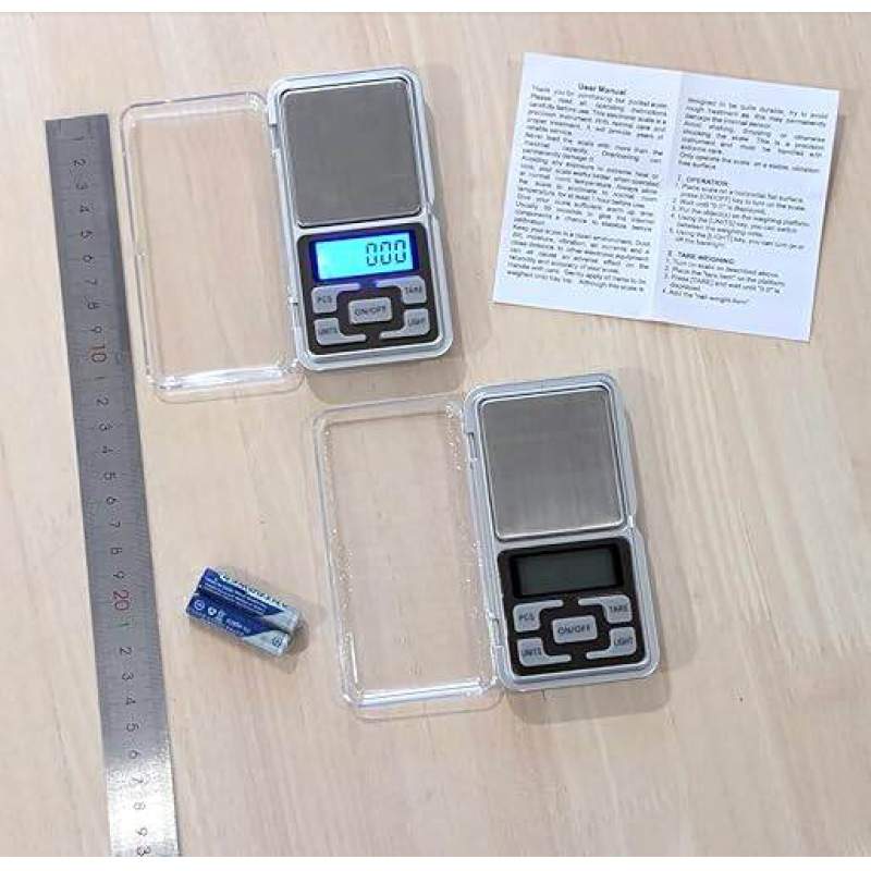 Picture of Professional Mini Digital Pocket Scale 500g x 0.01g | Jewelry Gold Weight Scale | Portable High Precision Digital Balance with Backlight Grey