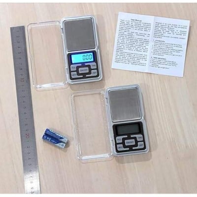 Picture of Professional Mini Digital Pocket Scale 500g x 0.01g | Jewelry Gold Weight Scale | Portable High Precision Digital Balance with Backlight Grey