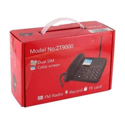 Picture of DLNA ZT9000 2sim Telephone with Colorful LCD for Office Home Black