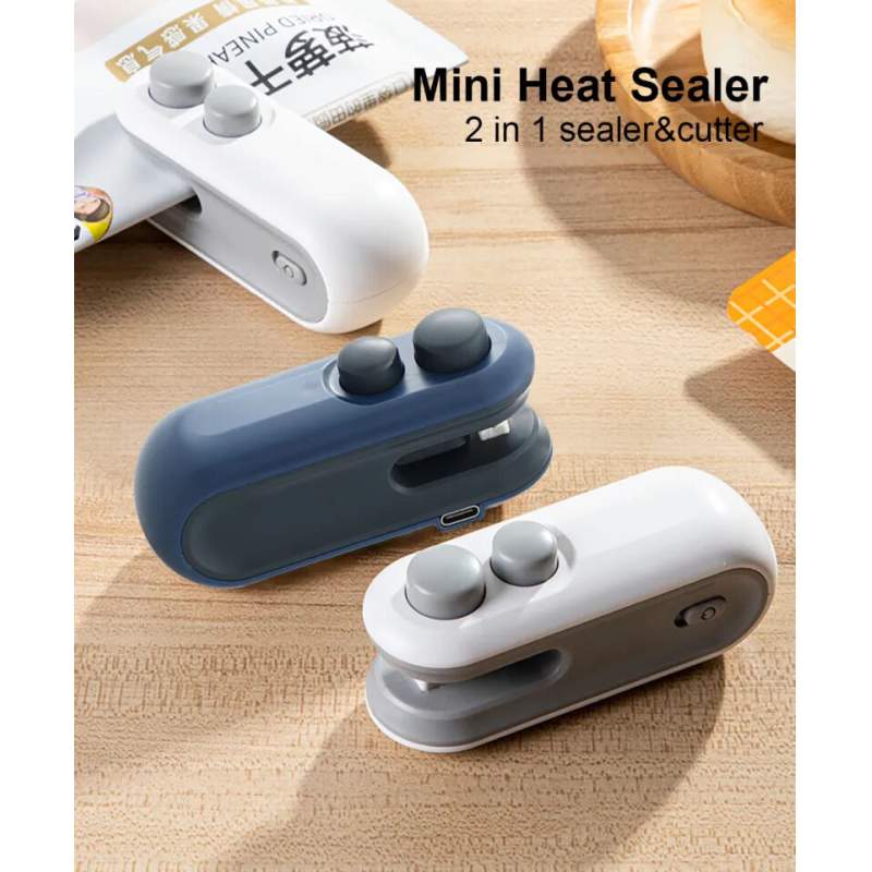 Picture of Portable Mini Bag Sealer Machine | USB Rechargeable Heat Sealer | Food Snack Packet Sealing Machine | Kitchen Bag Sealer 