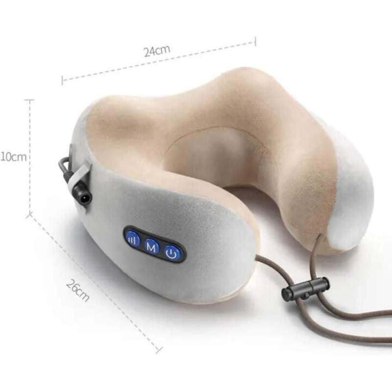 Picture of Electric U-Shaped Neck Massager Pillow | Rechargeable Cervical Shoulder Massage Pillow | 3D Shiatsu Neck & Shoulder Massager | Travel Neck Massage Cushion Multicolor