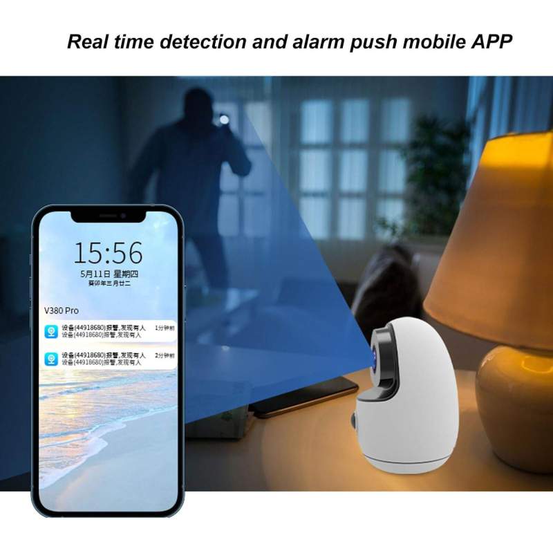 Picture of Bewinner 1080P Wireless Indoor WiFi IP Camera | V380 Pro App | AI Human Detection | Night Vision | Two-Way Audio | Battery Powered Security Camera White