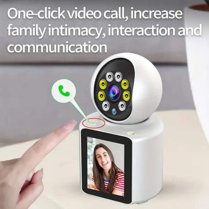 Picture of Q25 Display Doll 3MP WiFi Smart IP Camera with Video Calling Display | 360° PTZ | Two-Way Audio | Motion Detection | Night Vision | V380 App White