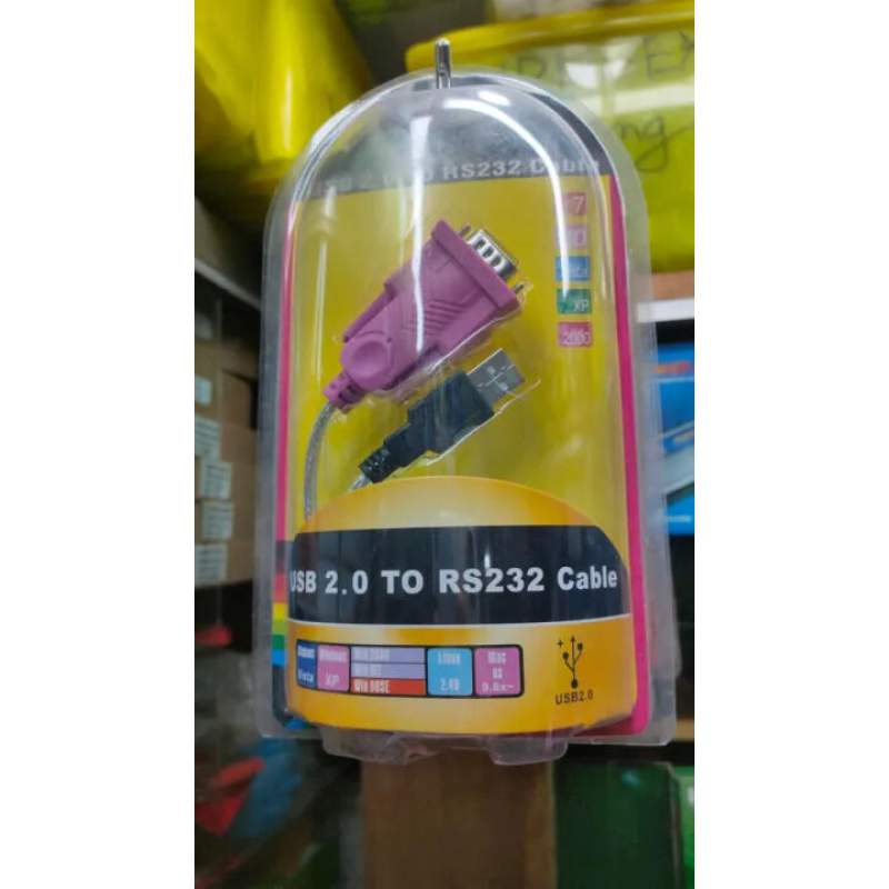Picture of USB to RS232 DB9 9-Pin Male Serial Converter Cable | USB to COM Port Adapter White