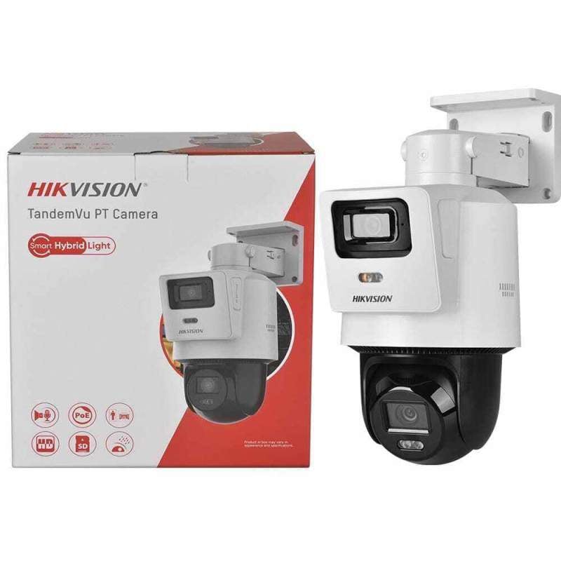 Picture of Hikvision DS-2SE2C400MWG-E/14 TandemVu 4MP Dual Lens POE PT Dome IP Camera | 360° Smart Tracking | Human & Vehicle Detection | Two-Way Audio | IP66 Outdoor CCTV Camera 