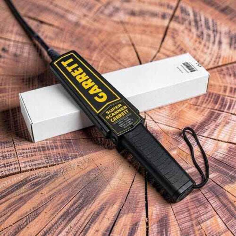 Picture of Super Scanner Hand Held Metal Detector | High Sensitivity Security Metal Detector Wand | Sound & LED Alarm | Portable Metal Scanner White